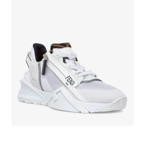 Fendi Shoes - Fendi Flow Cream nylon and suede low-tops - Size 39